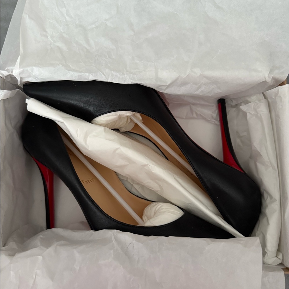 Christian Louboutin Elegant Black Heels with Red Soles